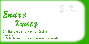 endre kautz business card